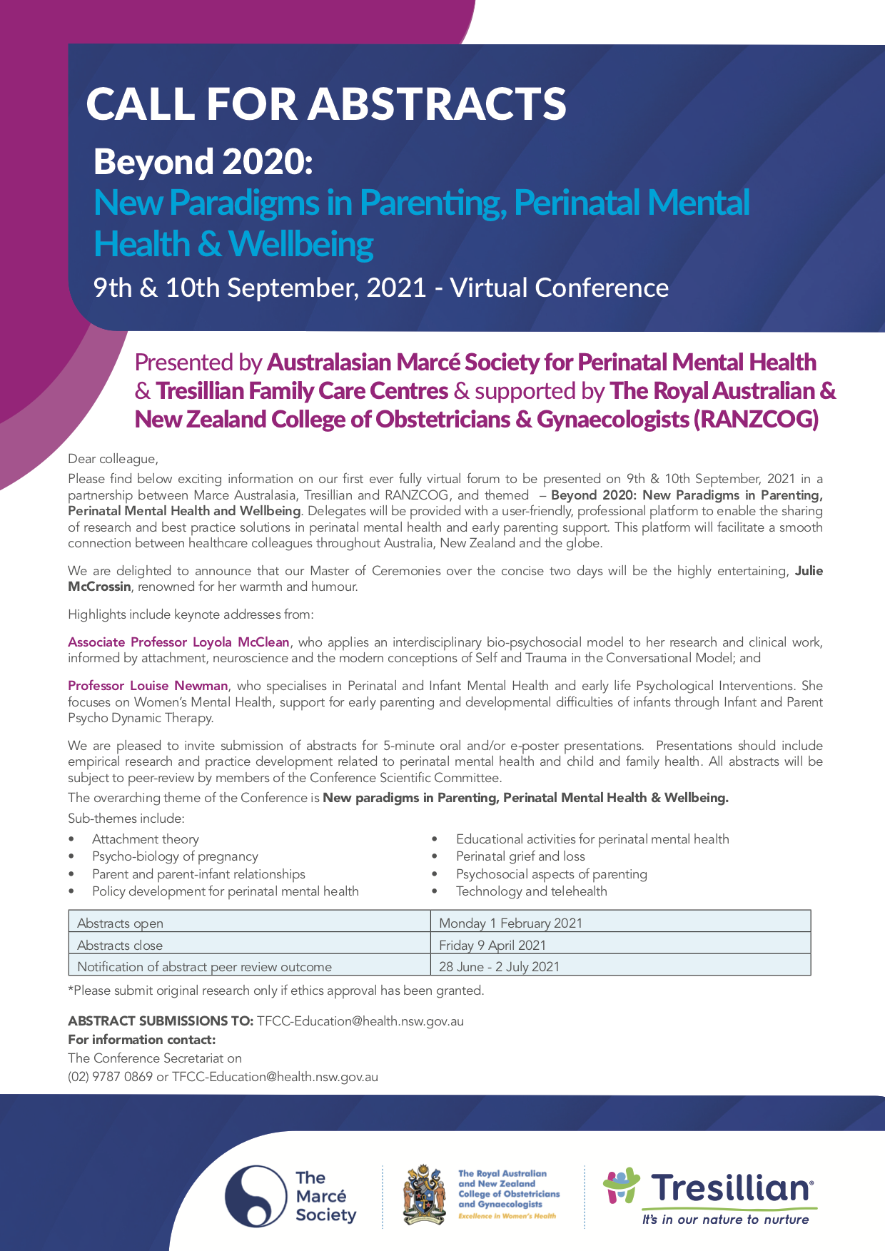 Conferences The Marcé Society